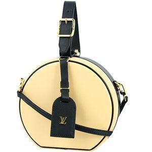 Petite Boite Chapeau Pochette Leather Beige Black Gold Mini